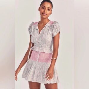 LoveShackFancy Toto Floral Mini Dress NWOT